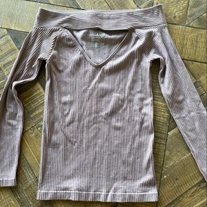 Size small free people ribbed long sleeves shirt